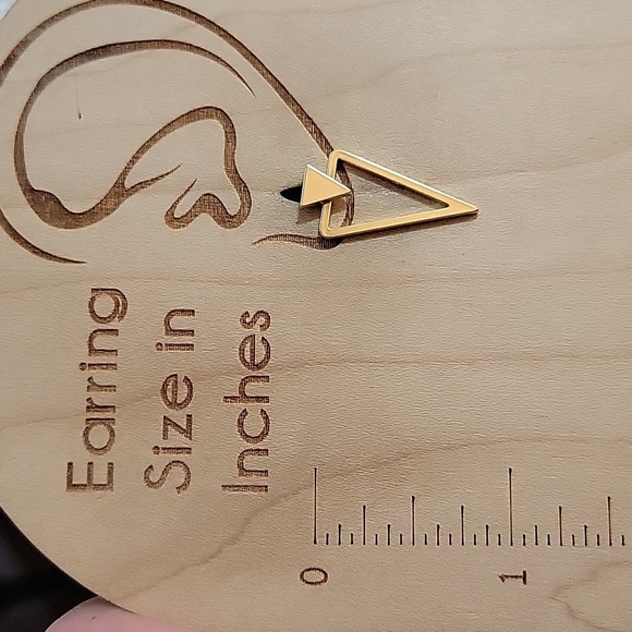 🔥LAST PAIR🔥 TWO-PIECE TRIANGLE EARRINGS - Picture 5 of 6